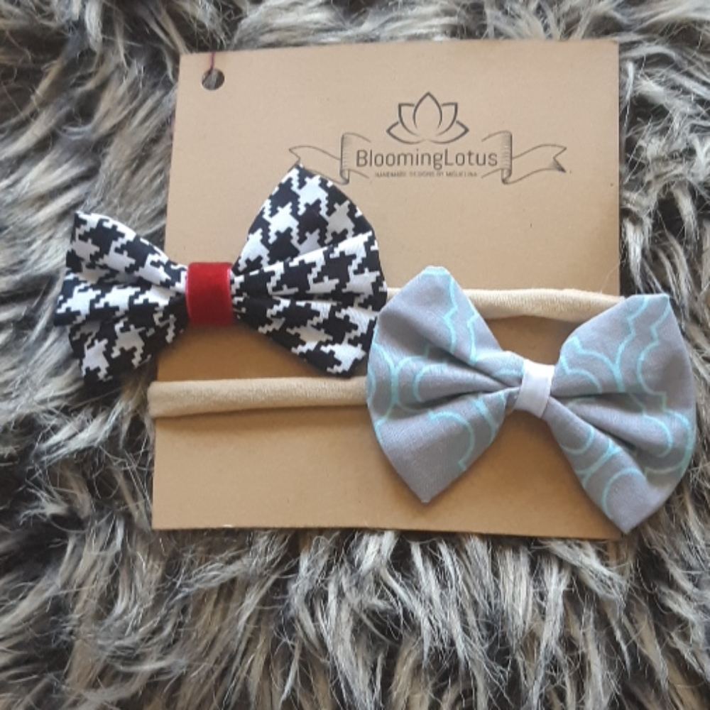 Baby girl soft nylon hair bows